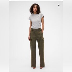 GAP x Victoria Beckham High Rise Olive Green Cargo Pants - Size 6 NWT